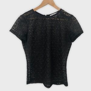 MARK + james by badgley mischka metallic sheer top